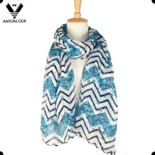 Модный полиэфирный цветочный шарф Chevron Scarf